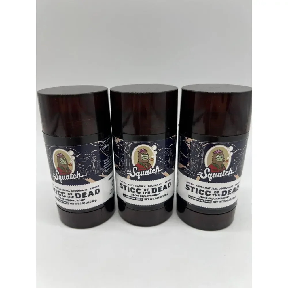 Dr Squatch Natural Deodorant Sticc of the Dead 2.65 oz Lot of 3